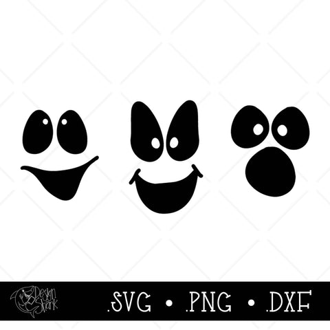 Ghost Faces SVG,DXF,PNG SVG Design Shark 