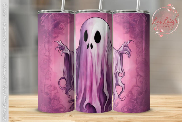 Ghost Halloween tumbler Sublimation Luvleigh Digitals 