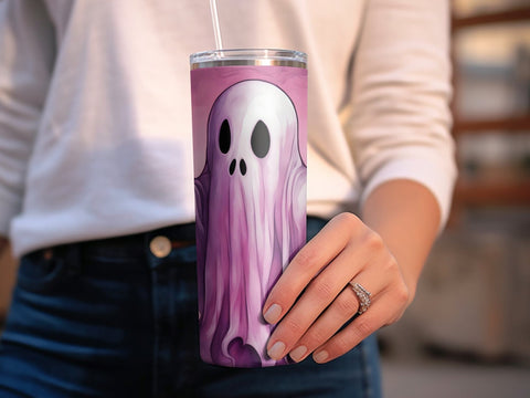 Ghost Halloween tumbler Sublimation Luvleigh Digitals 