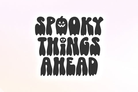 Ghost House - Retro Drip Halloween Font Font KA Designs 