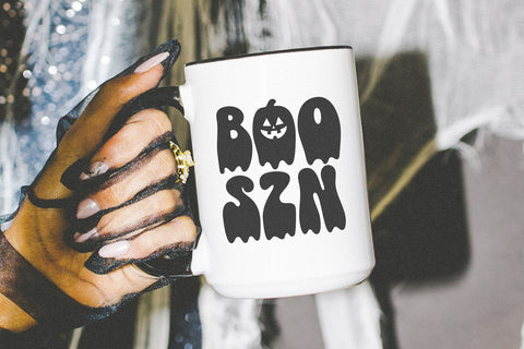 Ghost House - Retro Drip Halloween Font Font KA Designs 