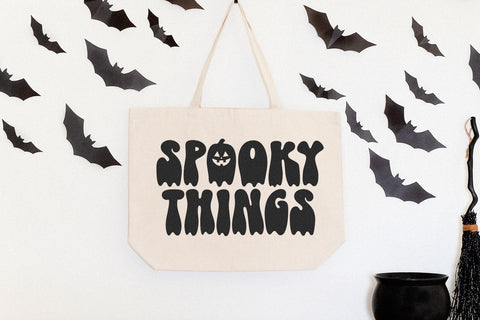 Ghost House - Retro Drip Halloween Font Font KA Designs 