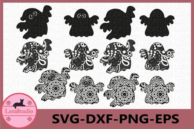Ghost Mandala SVG SVG Lerastudio 