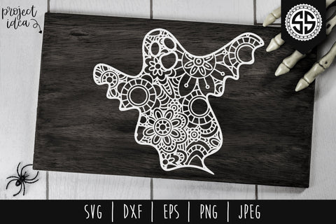 Ghost Mandala Zentangle Bundle Set of 12 - SVG SVG SavoringSurprises 