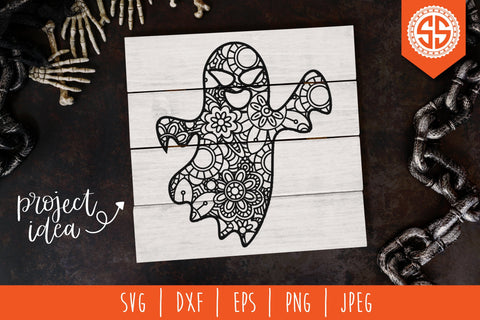 Ghost Mandala Zentangle SVG SavoringSurprises 