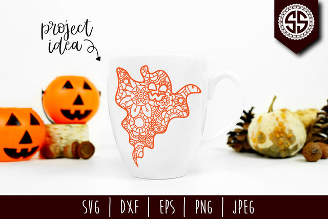 Ghost Mandala Zentangle SVG SavoringSurprises 