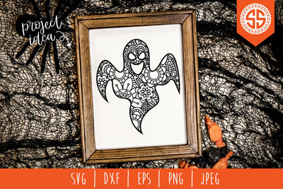 Ghost Mandala Zentangle SVG SavoringSurprises 