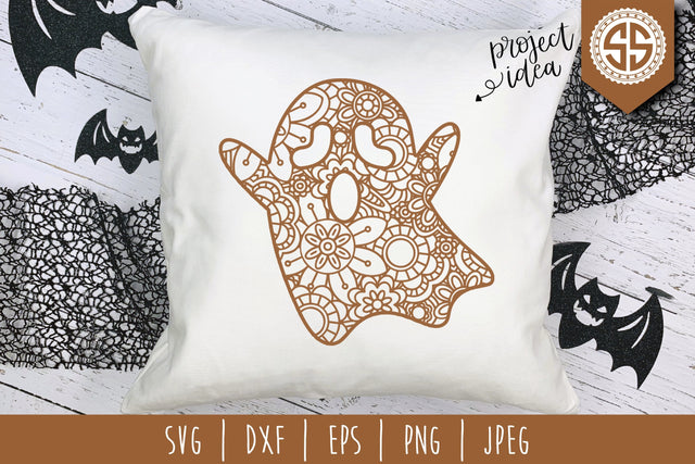 Ghost Mandala Zentangle SVG SavoringSurprises 
