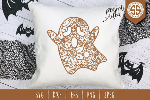 Ghost Mandala Zentangle SVG SavoringSurprises 