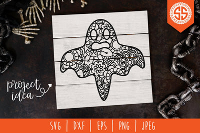 Ghost Mandala Zentangle SVG SavoringSurprises 