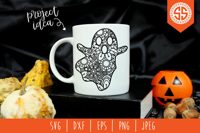 Ghost Mandala Zentangle SVG SavoringSurprises 