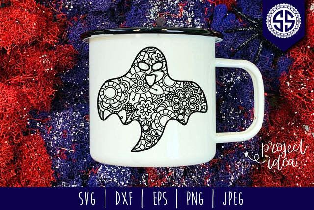 Ghost Mandala Zentangle SVG SavoringSurprises 