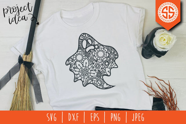 Ghost Mandala Zentangle SVG SavoringSurprises 