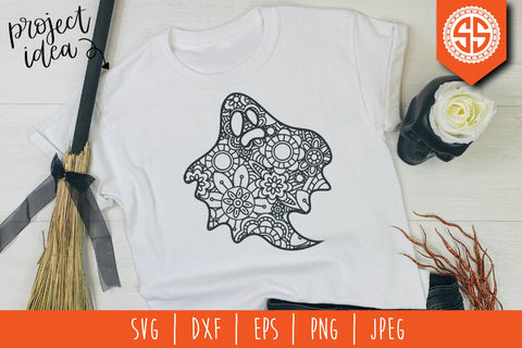 Ghost Mandala Zentangle SVG SavoringSurprises 