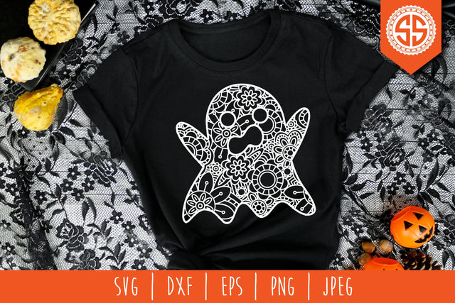 Ghost Mandala Zentangle SVG SavoringSurprises 
