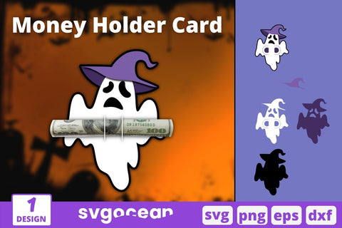 Ghost Money Holder Card Svg SVG SvgOcean 