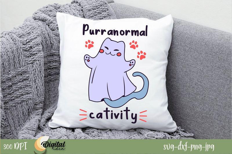 Ghost Picture SVG. Boo Cat SVG. SVG Evgenyia Guschina 