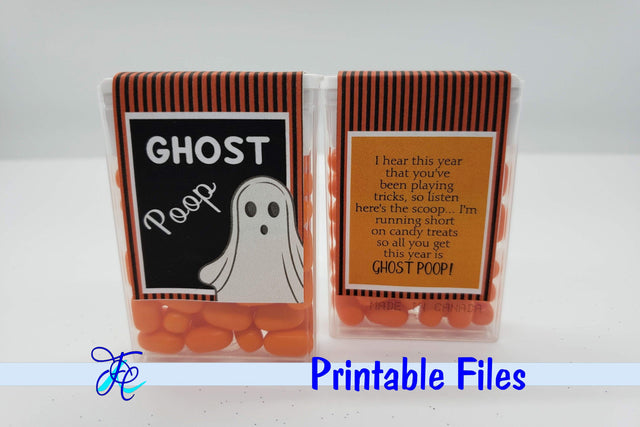 Ghost Poop - Tic Tac Labels 3D Paper Family Creations 