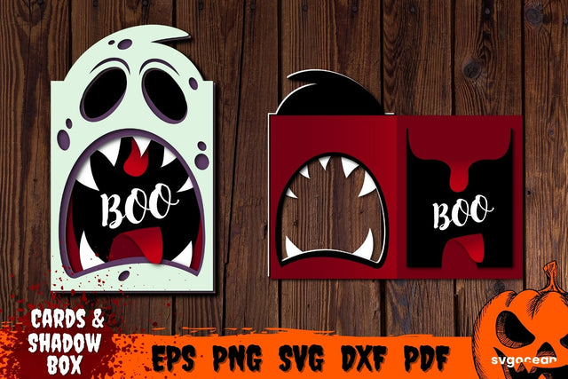 Ghost Pop Up Card Template | Pop-up | Cut Files SVG SvgOcean 