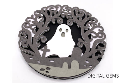 Ghost shadowbox design SVG Digital Gems 