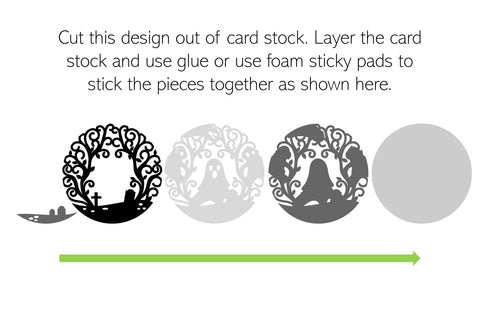 Ghost shadowbox design SVG Digital Gems 