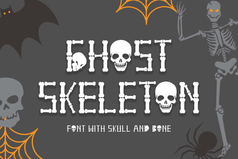 Ghost Skeleton Font Prasetya Letter 