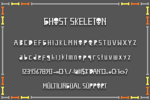 Ghost Skeleton Font Prasetya Letter 