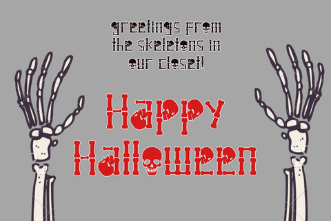 Ghost Skeleton Font Prasetya Letter 