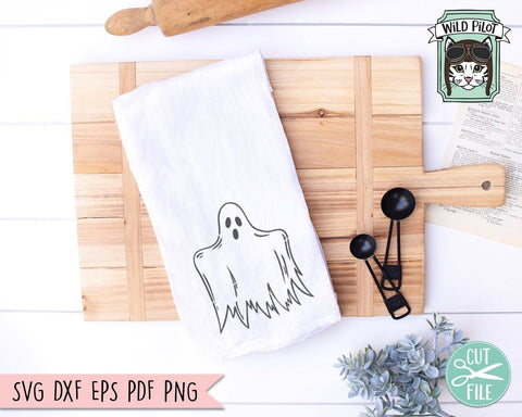 Ghost SVG File, Halloween SVG, Halloween Cut File, Ghost Cut File, Ghost Clipart, Spooky SVG File, Spooky Cut File, Halloween Clipart SVG Wild Pilot 