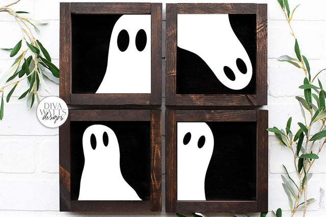 Ghost SVG Set | Halloween Sign / Design Set SVG Diva Watts Designs 