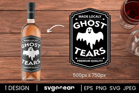 Ghost Tears Bottle Labels Svg SVG SvgOcean 