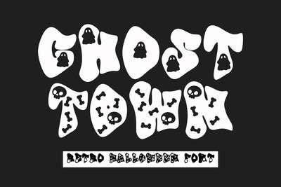 Ghost Town - A Retro Halloween Font Font Freeling Design House 
