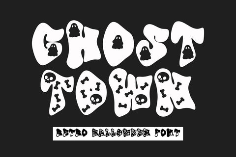 Ghost Town - A Retro Halloween Font Font Freeling Design House 