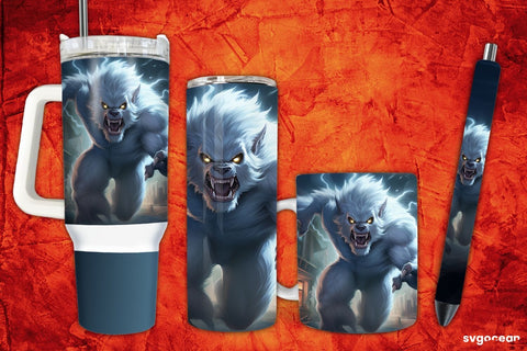 Ghost-werewolf Wrap Bundle | Tumbler | Mug | Pen Sublimation SvgOcean 