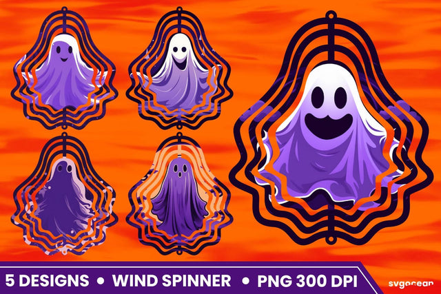 Ghost Wind Spinner | Halloween Sublimation SVG SvgOcean 