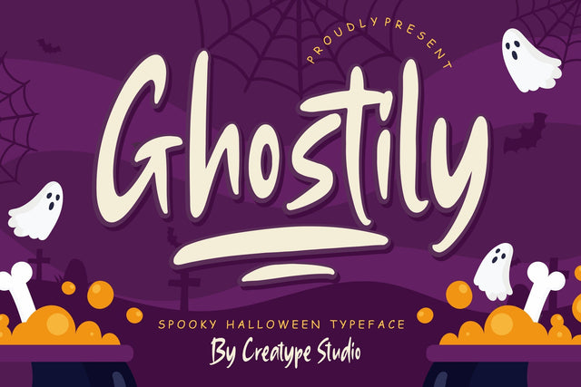 Ghostily Spooky Halloween Typeface Font Creatype Studio 