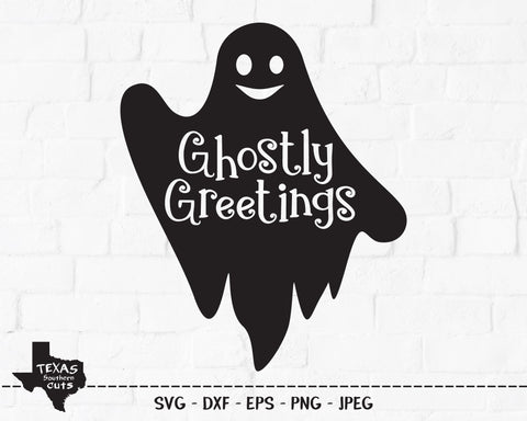 Ghostly Greetings | Halloween SVG SVG Texas Southern Cuts 