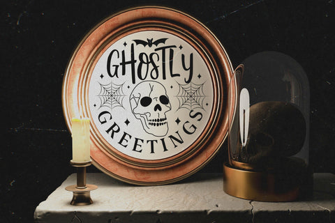 Ghostly Greetings SVG - Halloween Sign SVG SVG CraftLabSVG 