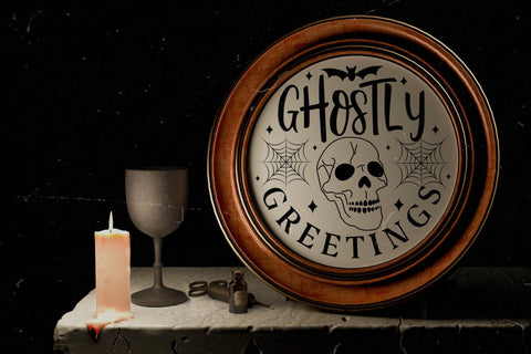 Ghostly Greetings SVG - Halloween Sign SVG SVG CraftLabSVG 
