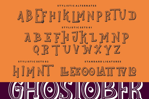 Ghostober | Halloween Layered Font Font Garisman Studio 