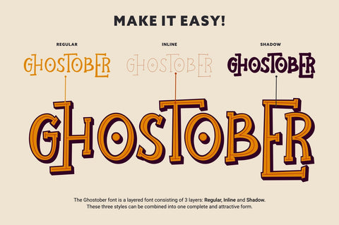 Ghostober | Halloween Layered Font Font Garisman Studio 