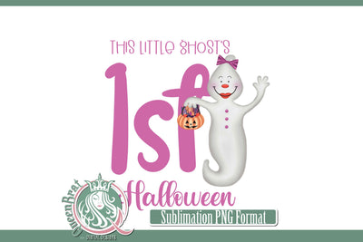 Ghosts 1st Halloween Sublimation Sublimation QueenBrat Digital Designs 