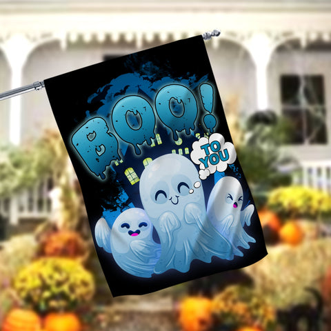Ghosts And Webs Halloween Garden Flag - 12x18 Garden Flag Sublimation Design Download PNG File Instant Download Sublimation CaldwellArt 
