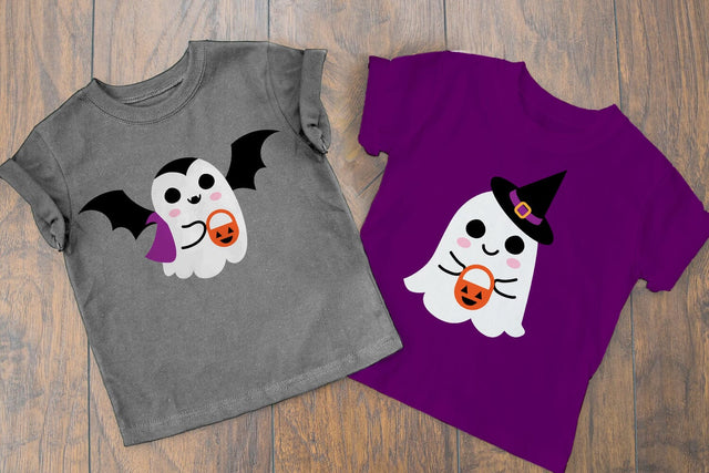 Ghosts in Halloween Costumes SVG Duo SVG Risa Rocks It 