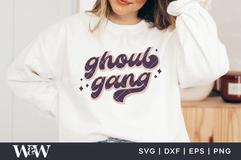 Ghoul Gang SVG | Retro Halloween Shirt SVG SVG Wood And Walt 