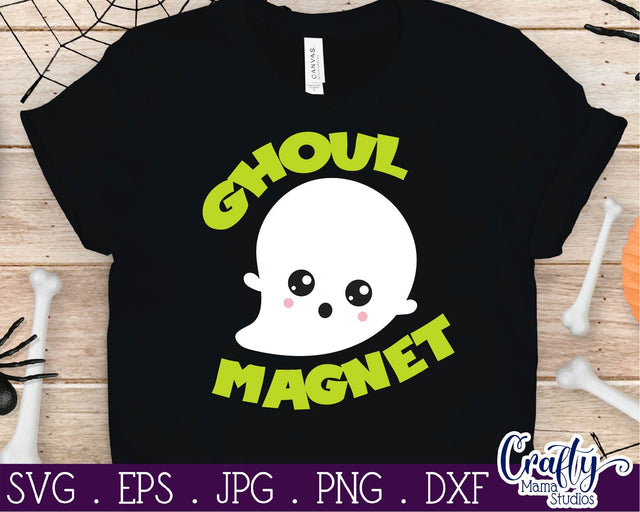 Ghoul Magnet - Halloween - Ghost Cut File SVG Crafty Mama Studios 