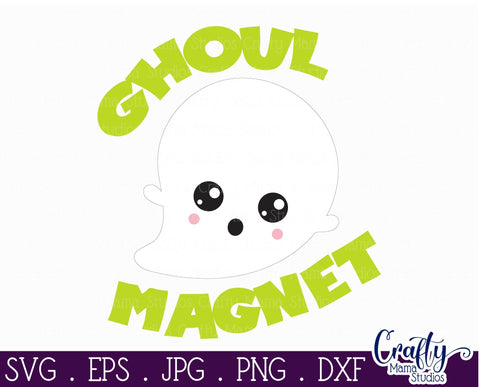 Ghoul Magnet - Halloween - Ghost Cut File SVG Crafty Mama Studios 