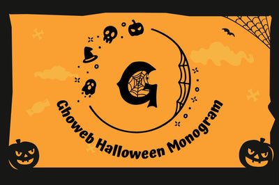 Ghoweb Halloween Monogram Font Attype studio 