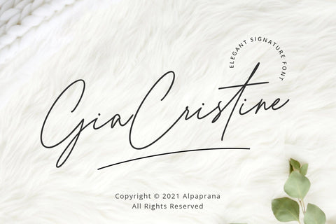 Gia Cristine - Elegant Signature Font Font Alpaprana Studio 