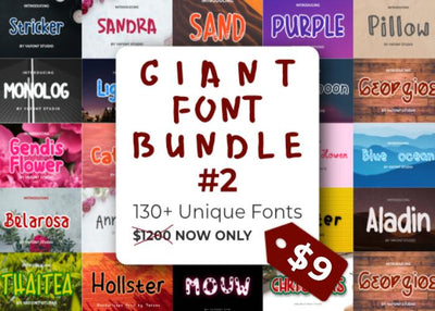 GIANT FONT BUNDLE # 2 Font Masyafi Studio 